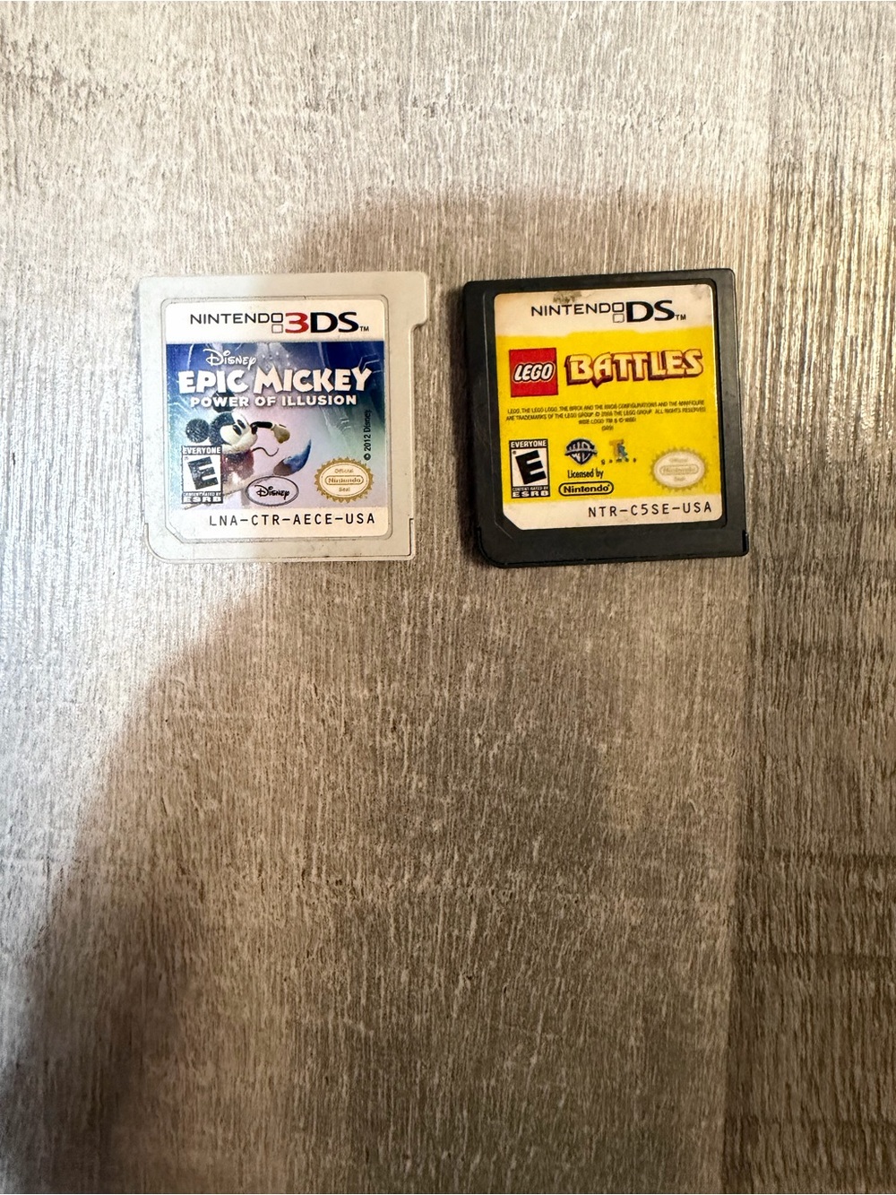 Disney Epic Mickey Power of Illusion 3DS + LEGO Battles DS Lot of 2 Tested Loose